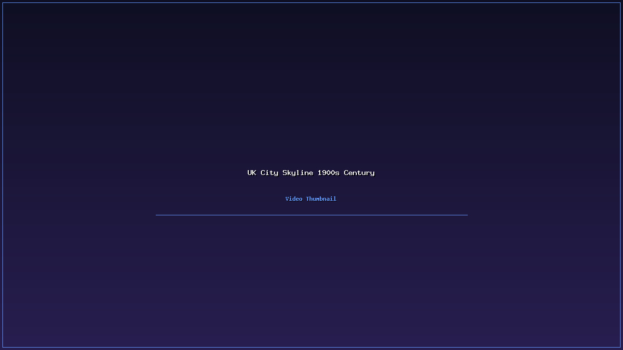 UK City Skyline 1900s Century